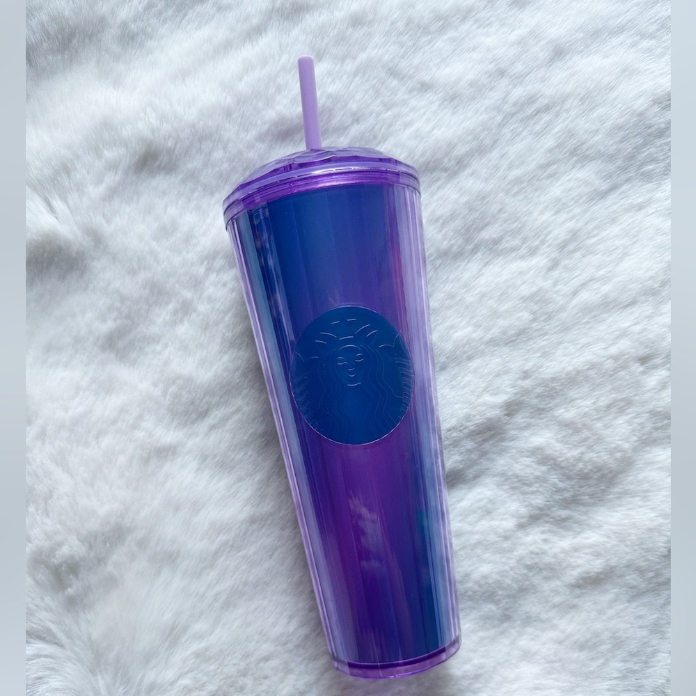 Starbucks Iridescent Purple Tumbler with Straw